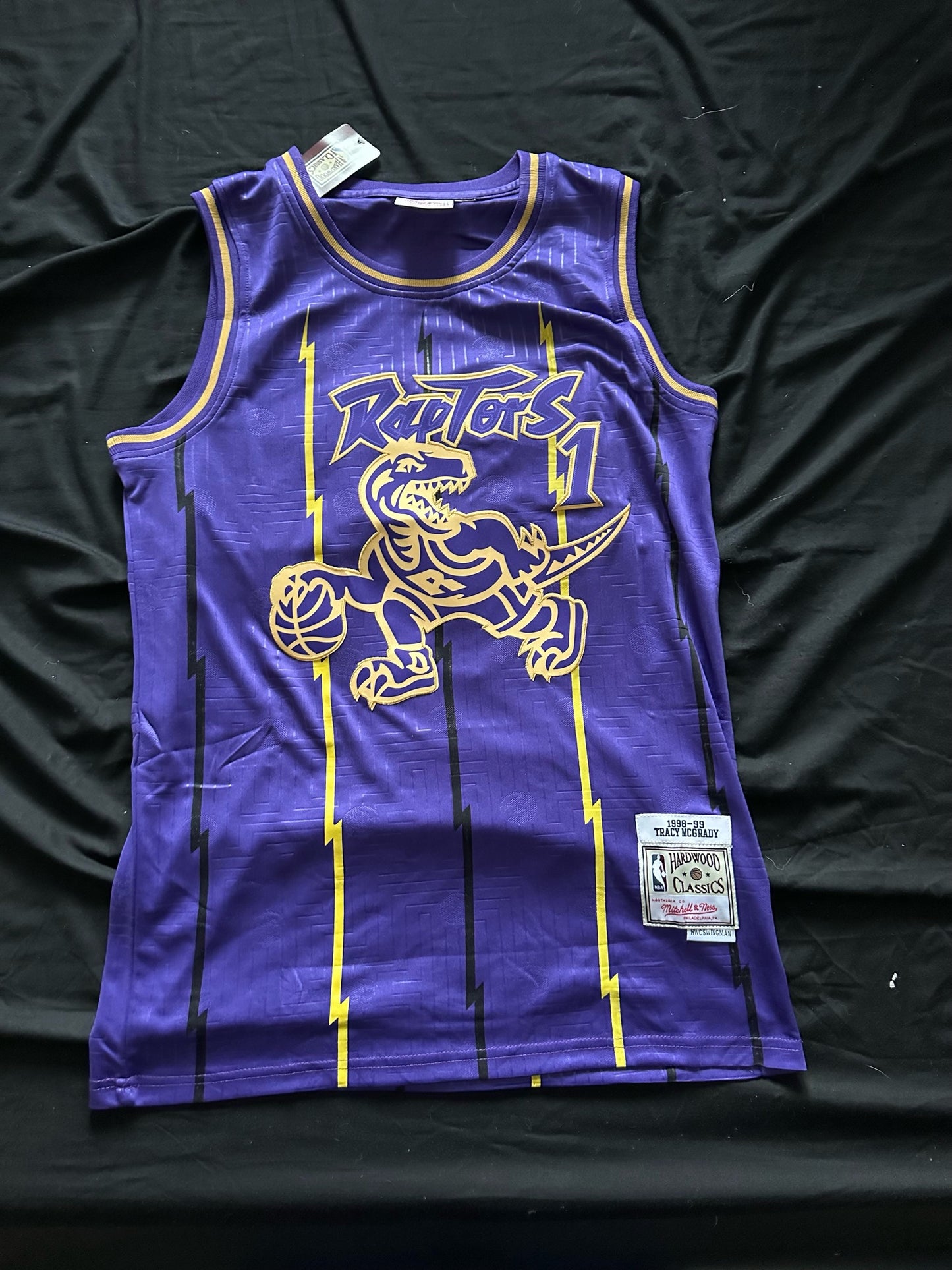 Retro Hardwood Classics Toronto Raptors McGrady Basketball Vest Large