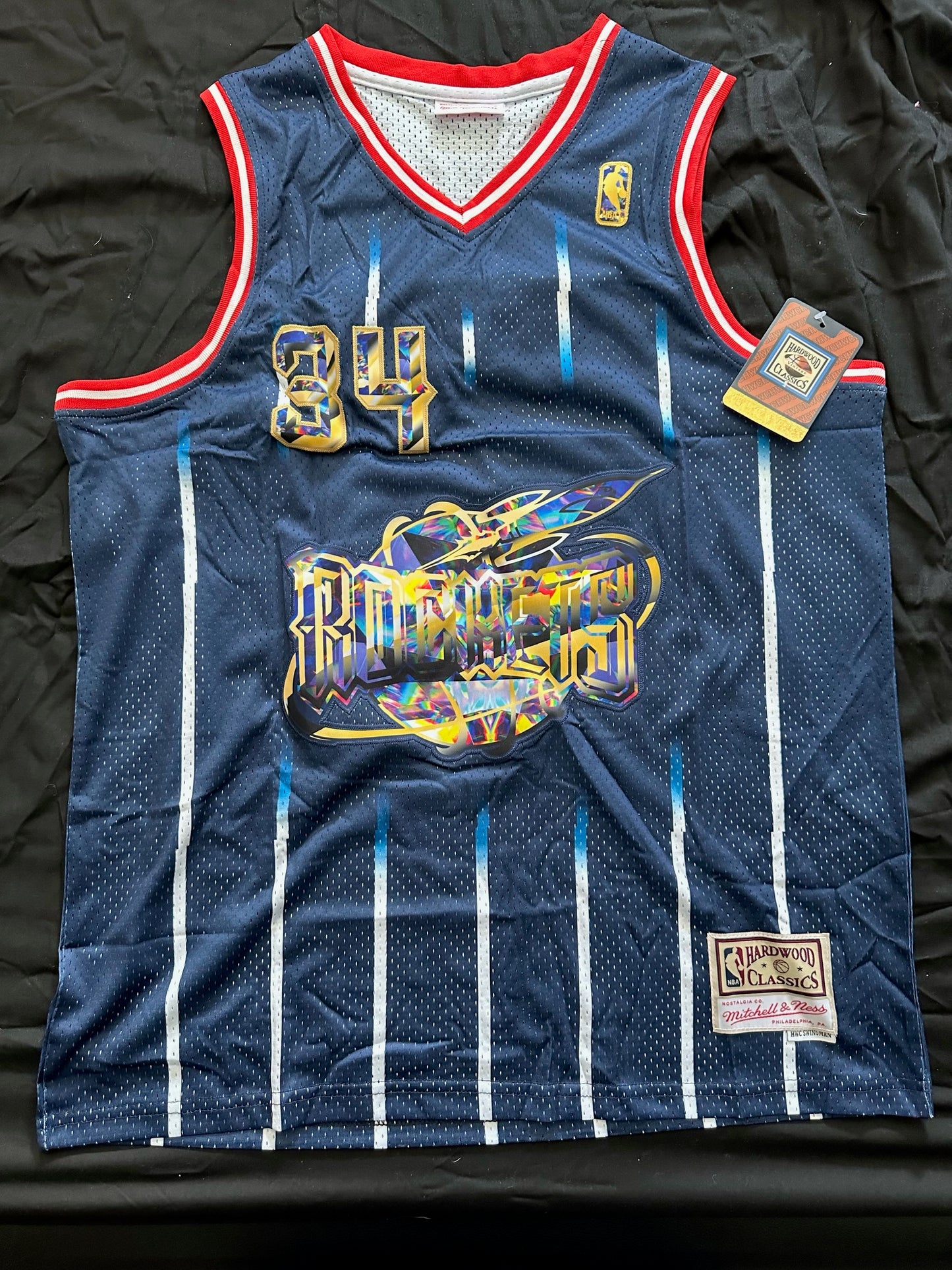 Retro Hardwood Classics Houston Rockets Olajuwon Basketball Vest Large