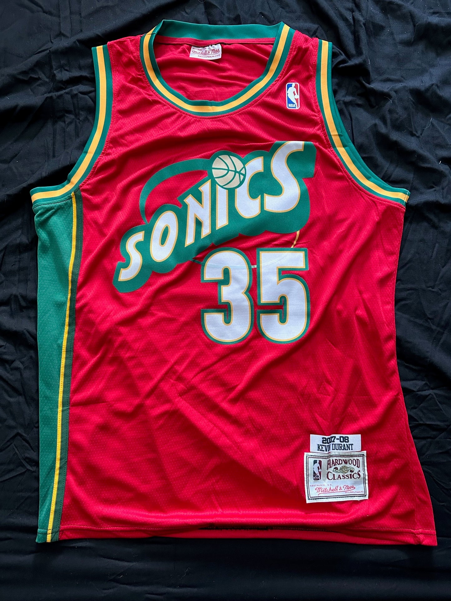 Retro Hardwood Classics Seattle Supersonics Durant Basketball Vest Large