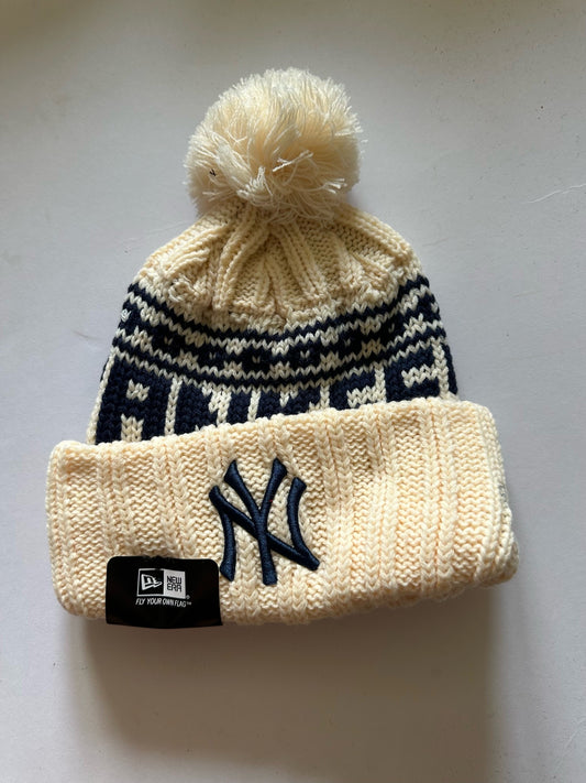 New York Yankees MLB Bobble Beanie Multi Colour With Tags on