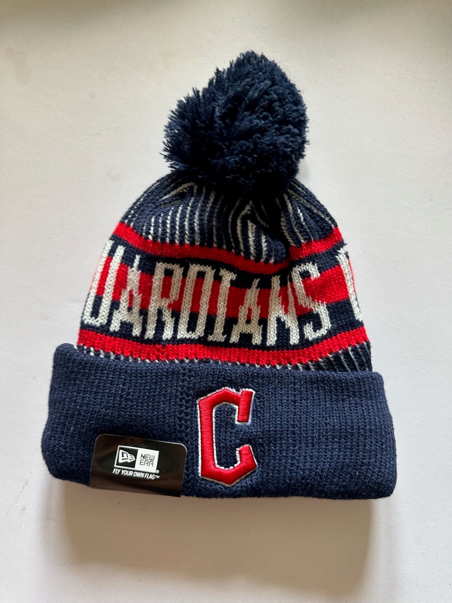 Cleveland Guardians MLB Bobble Beanie Multi Colour With Tags on