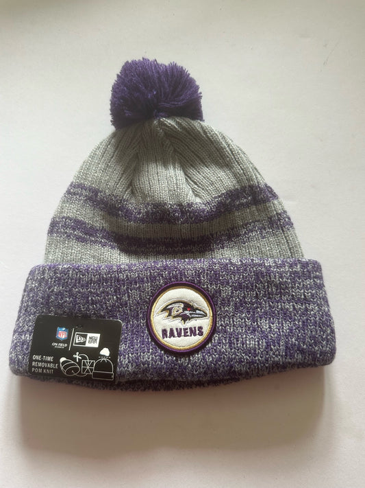 Baltimore Ravens NFL Bobble Beanie Multi Colour With Tags on