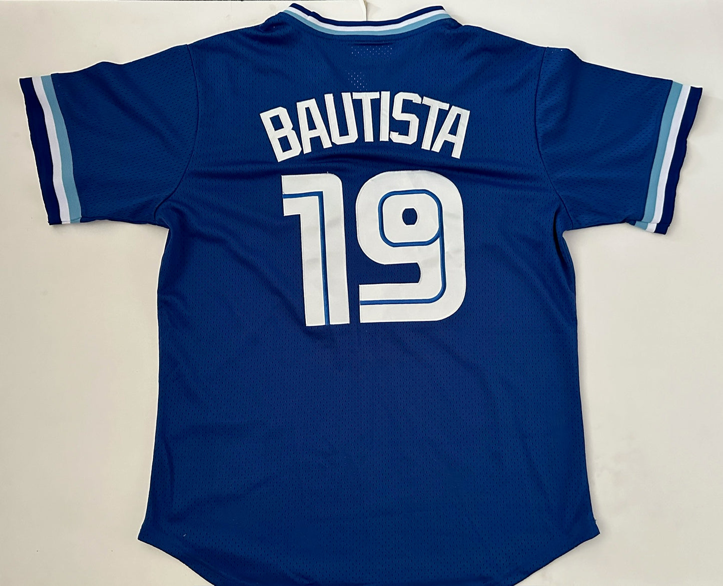 Toronto Blue Jays MLB Baseball Shirt Large Bautista 19 Blue