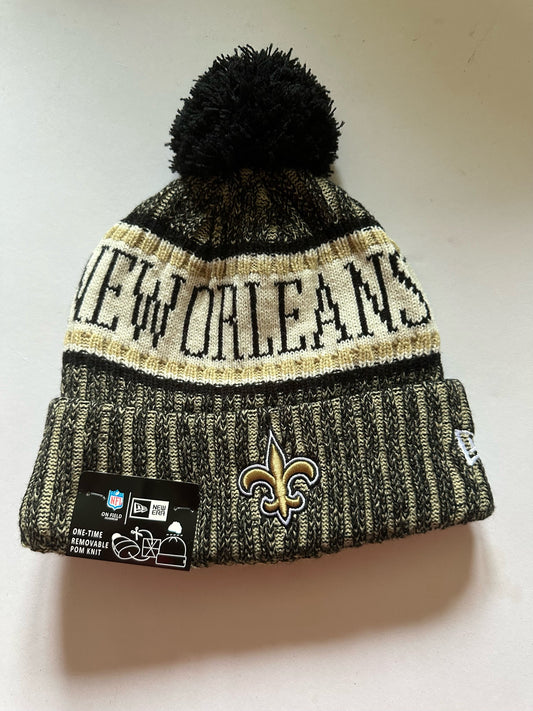 New Orleans Saints NFL Bobble Beanie Multi Colour With Tags on