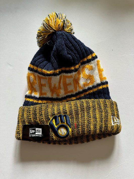 Milwaukee Brewers MLB Bobble Beanie Multi Colour With Tags on