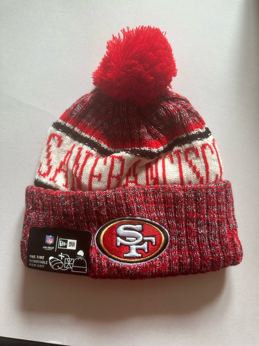 San Francisco 49ers NFL Bobble Beanie Multi Colour With Tags on