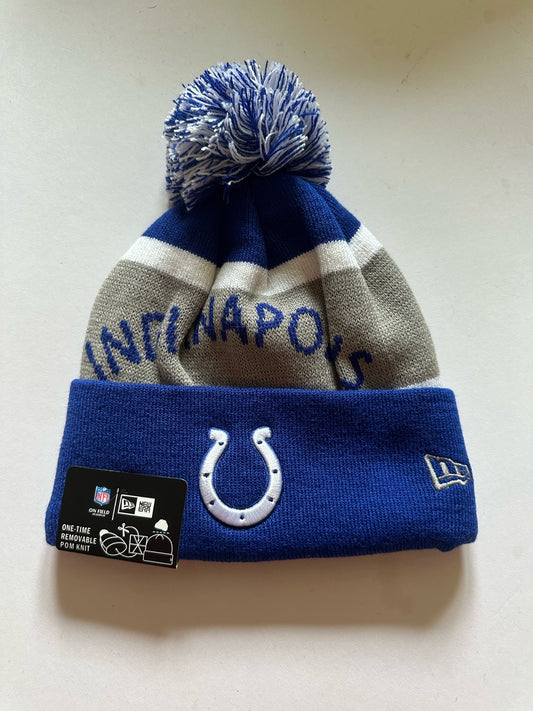 Indianapolis Colts NFL Bobble Beanie Multi Colour With Tags on