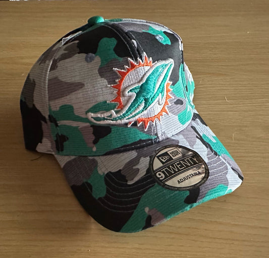 Miami Dolphins NFL Camo Baseball Cap Multicolour New With Sticker