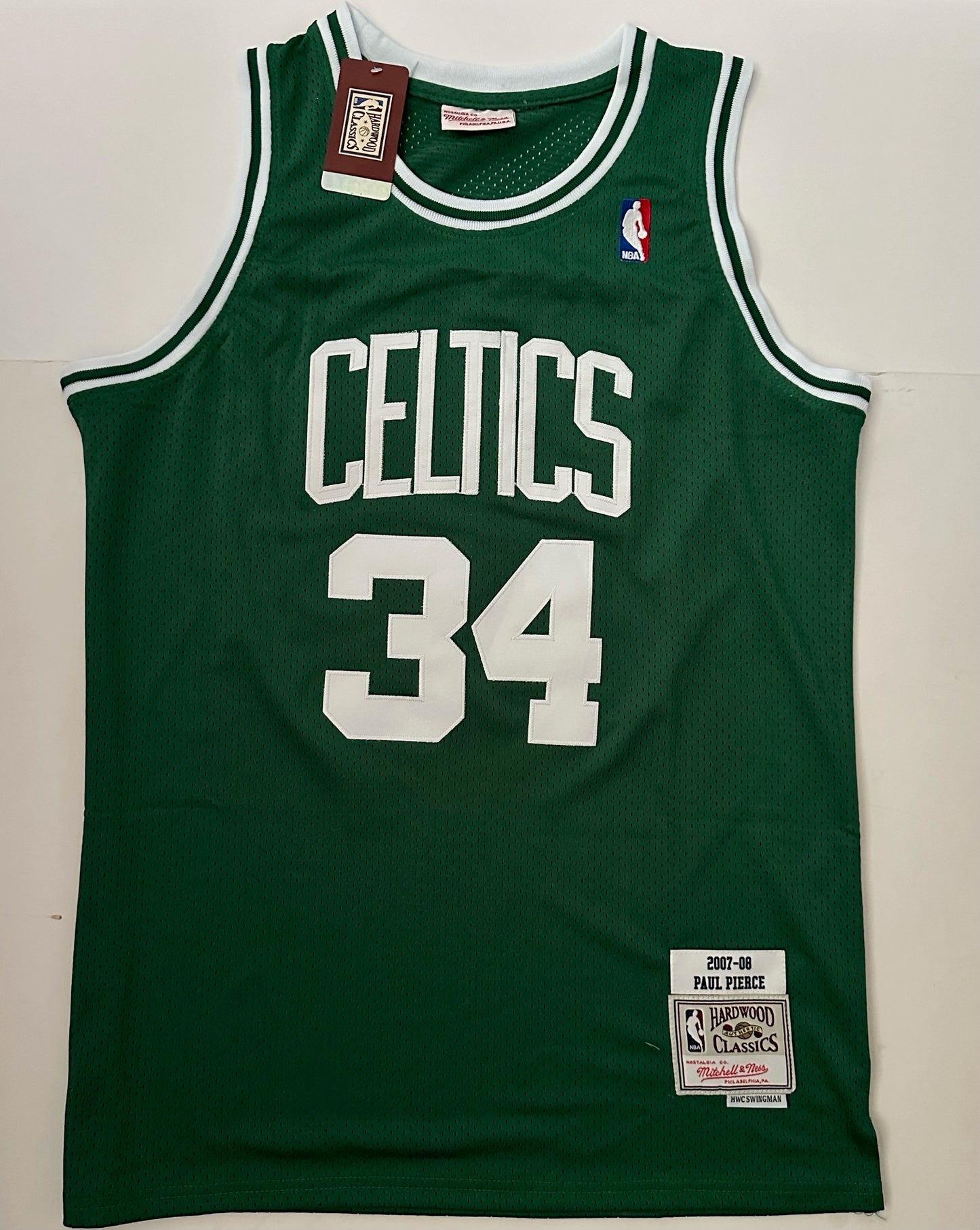 Boston Celtics NBA Hardwood Classics Basketball Vest Large Pierce 34 Green