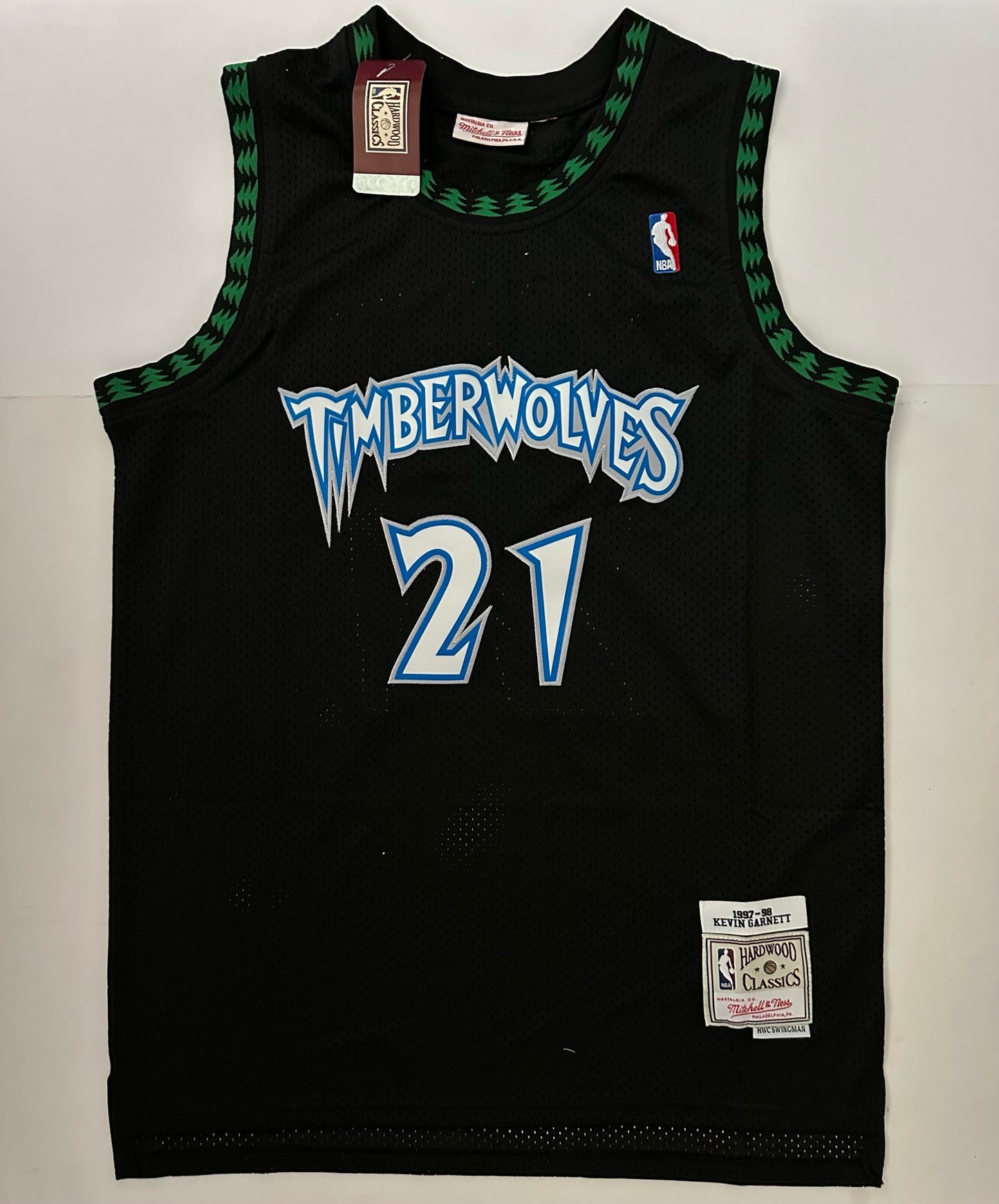 Minnesota Timberwolves NBA Hardwood Classics Basketball Vest Large Garnett 21 Black