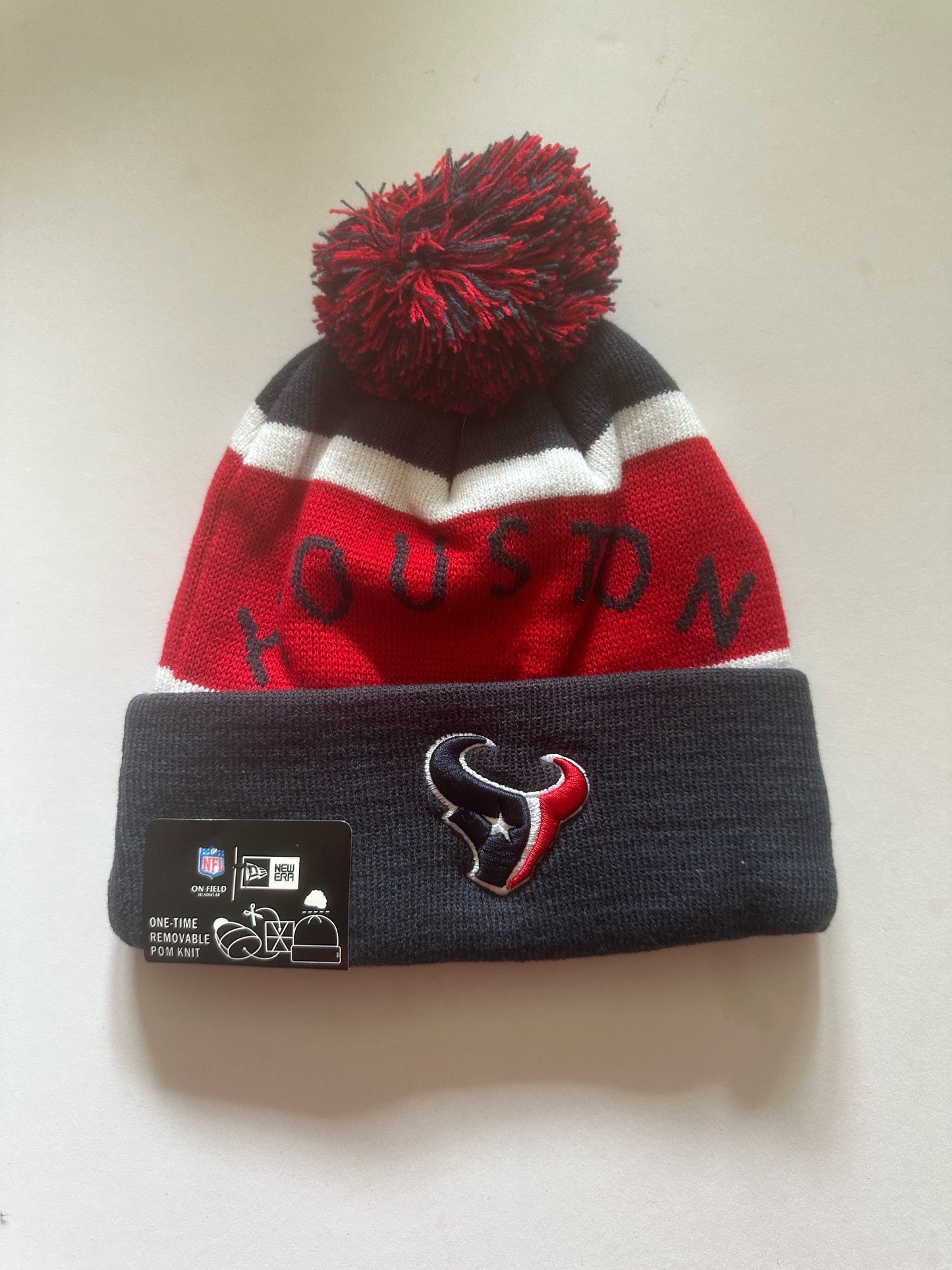 Houston Texans NFL Bobble Beanie Multi Colour With Tags on