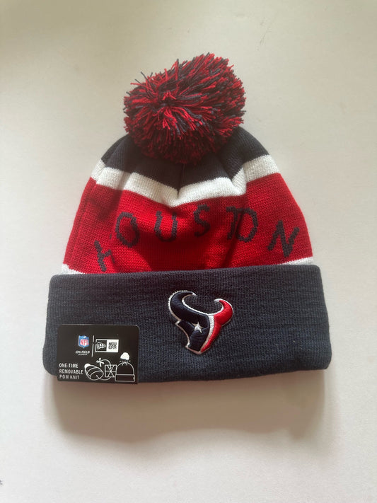 Houston Texans NFL Bobble Beanie Multi Colour With Tags on