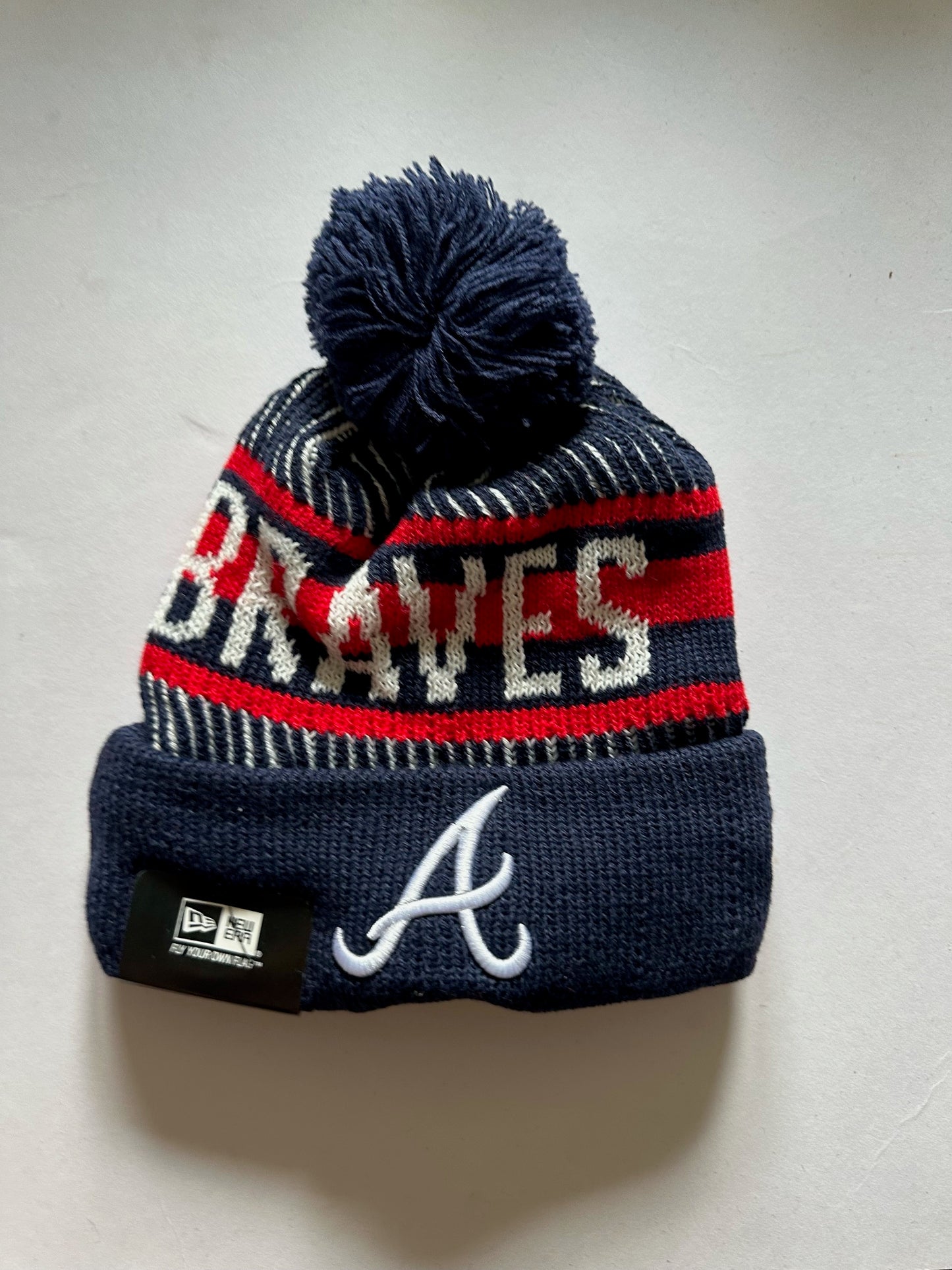 Atlanta Braves MLB Bobble Beanie Multi Colour With Tags on