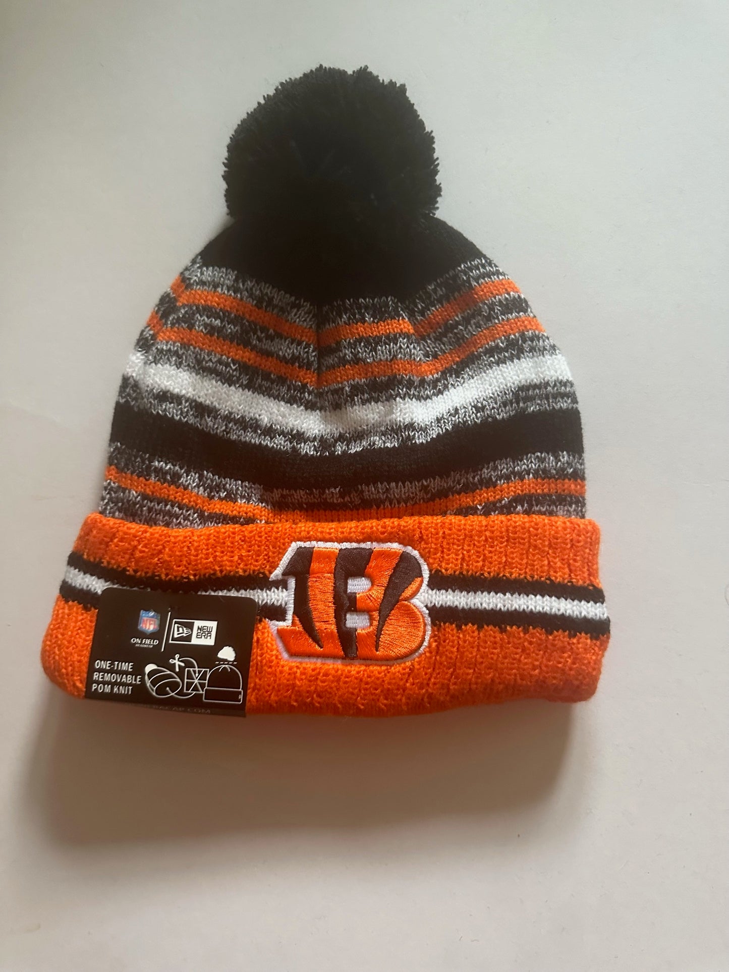 Cincinnati Bengals NFL Bobble Beanie Multi Colour With Tags on