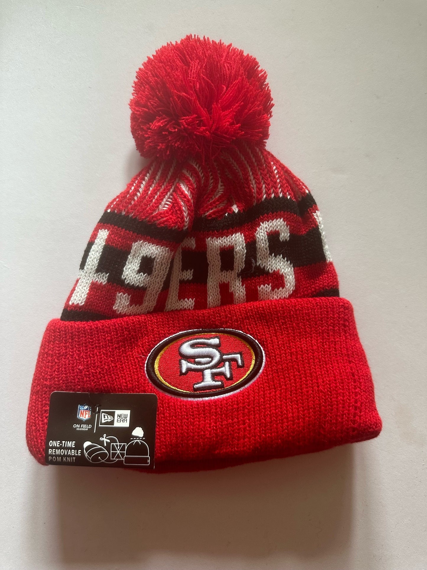 San Francisco 49ers NFL Bobble Beanie Multi Colour With Tags on