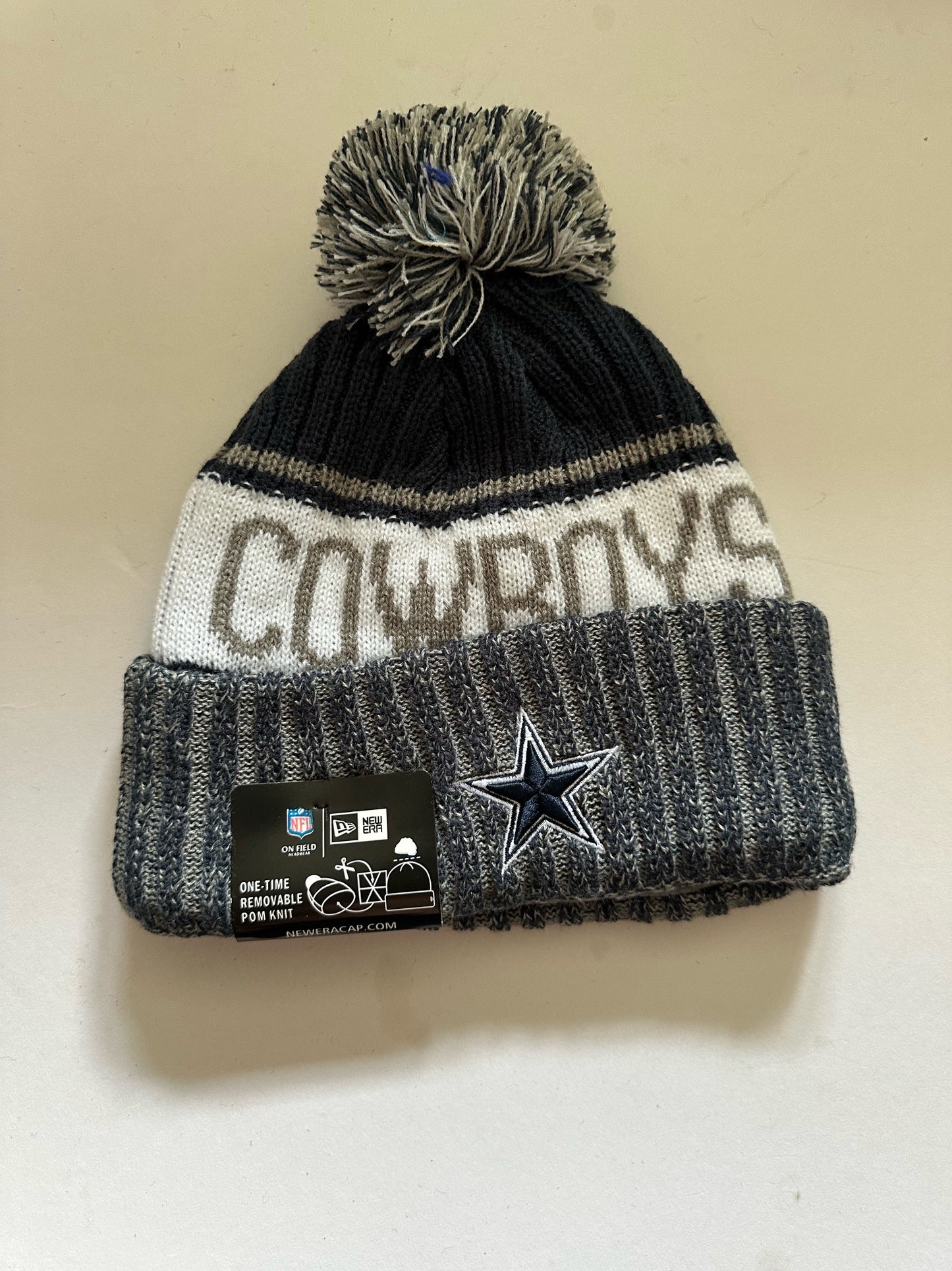 Dallas Cowboys NFL Bobble Beanie Multi Colour With Tags on