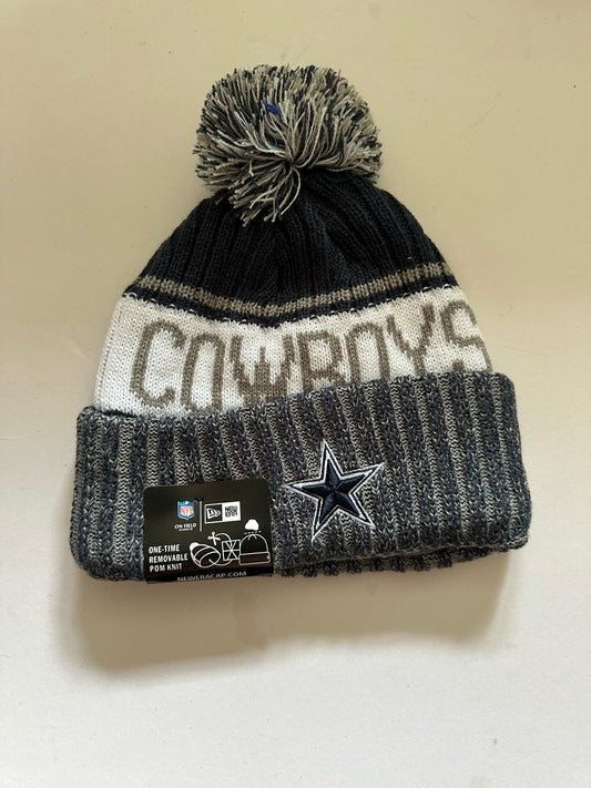 Dallas Cowboys NFL Bobble Beanie Multi Colour With Tags on