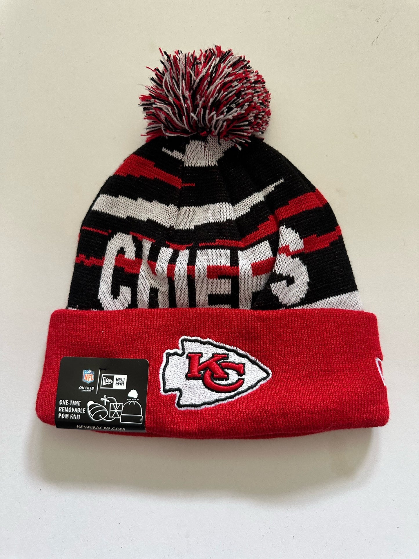 Kansas City Chiefs NFL Bobble Beanie Multi Colour With Tags on