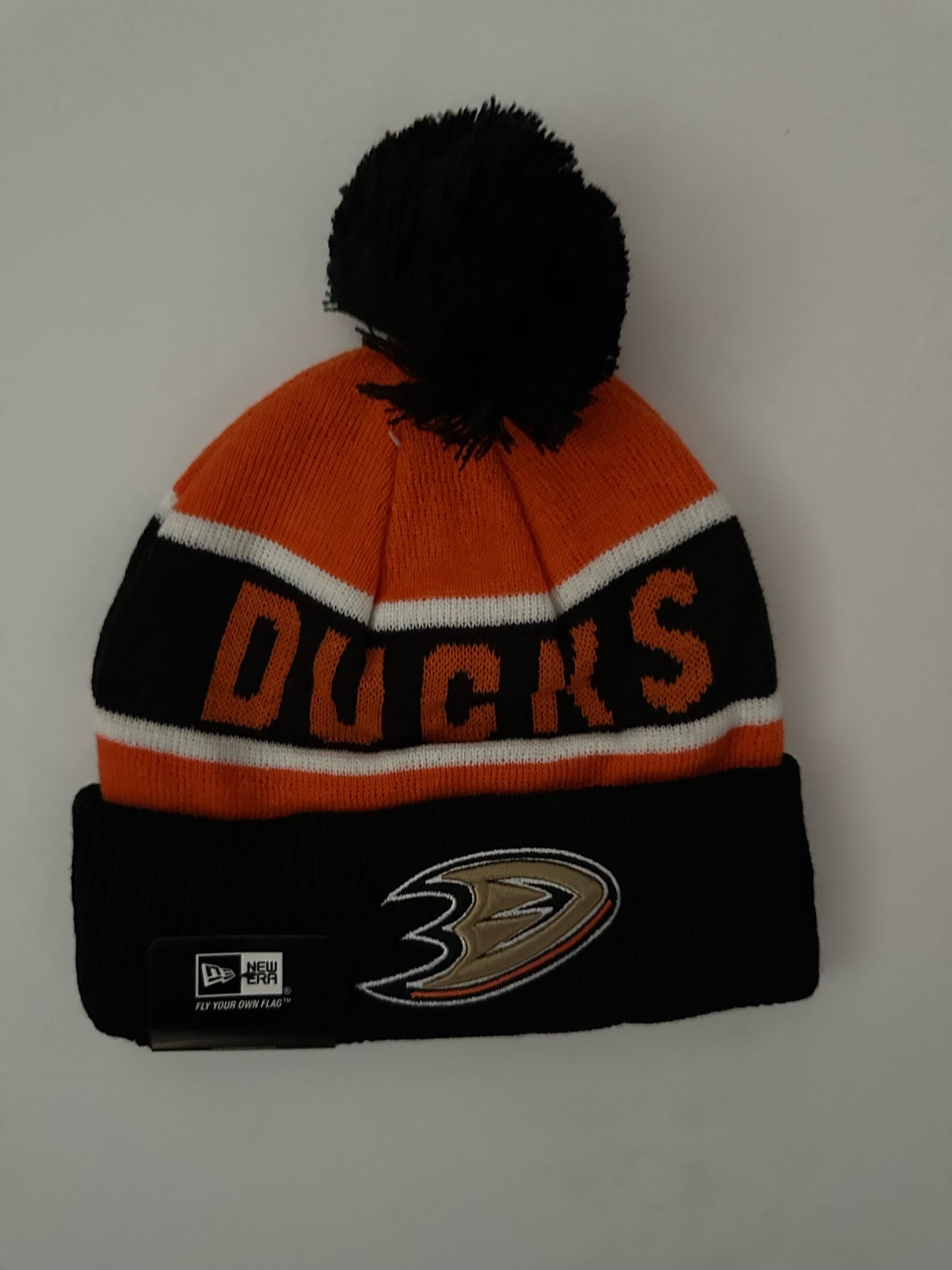 Anaheim Ducks NHL Bobble Beanie Multi Colour With Tags on