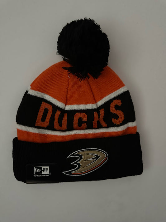 Anaheim Ducks NHL Bobble Beanie Multi Colour With Tags on