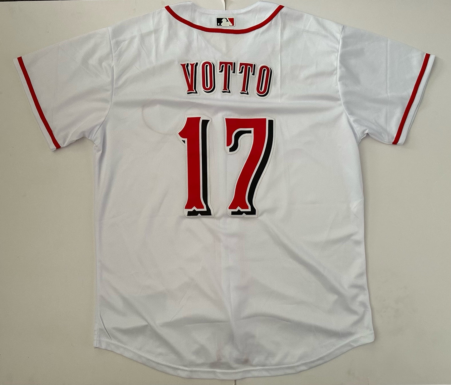 Cincinnati Reds MLB Baseball Shirt Large Votto 17 White